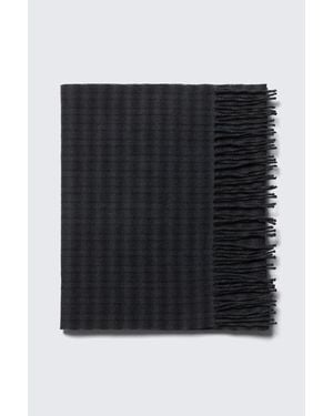 Weekday Long Woven Wool Scarf - Grey
