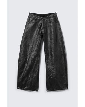 Weekday Cracked Loose Fit Barrel Leg Jeans - Blue