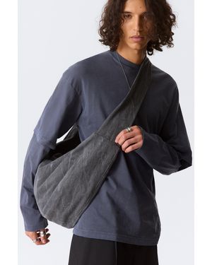 Weekday Washed Cotton Crossbody Bag - Grey