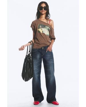 Cheap Monday Messy Low Rise Regular Straight Jeans - Blue