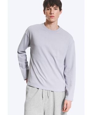 Weekday Loose Boxy Long-Sleeved T-Shirt - Grey