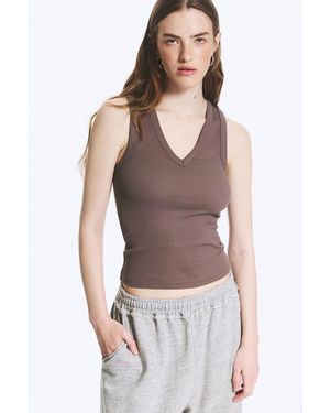 Weekday Ribbed V-Neck Tank Top - Multicolour