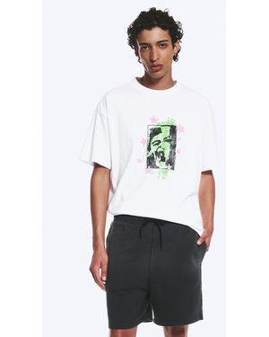 Weekday Boxy Printed Graphic T-Shirt - White