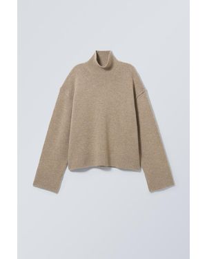 Weekday Maggie Wool Turtleneck - Natural