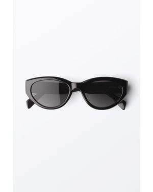 Monki Angular Cat-Eye Sunglasses - White