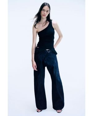 Weekday Low Rise Loose Wrap-Around Jeans - Blue