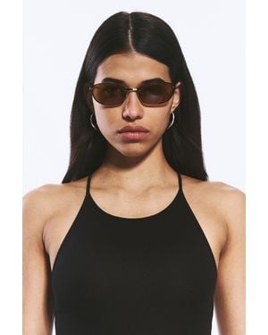 Weekday Oval Metal Frame Sunglasses - White