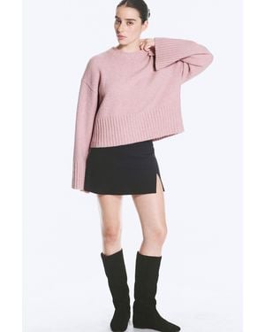 Monki Gestrickter Oversize-Pullover - Pink