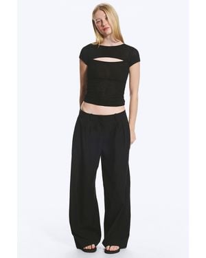 Weekday Aya Pleated Trousers - Blue