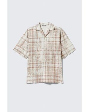 Weekday Relaxed Graphic Short-Sleeved Resort Shirt - White