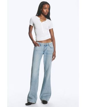 Weekday Nova Low Rise Slim Bootcut Jeans - Blue