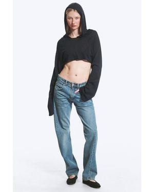 Weekday Skewed Low Waist Relaxed Jeans - Blue