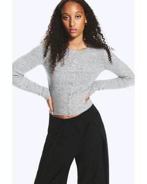 Monki Knitted Cardigan - White
