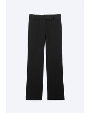 Weekday Low-Rise Straight Suiting Trousers - Black