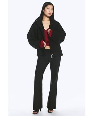Weekday Wollmix-Jacke Mit Stehkragen - Schwarz