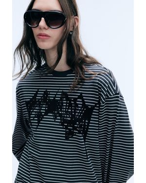 Weekday Oversized Graphic Long-Sleeve - Blue