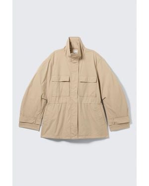 Monki Relaxed Utility Jacket - Natural