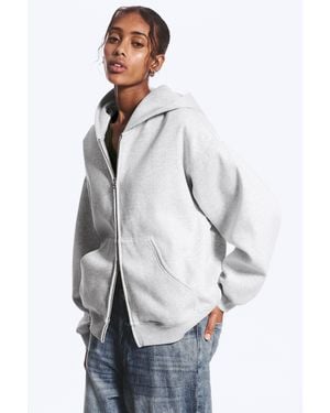 Weekday Oversized-Hoodie Mit Reißverschluss - Grau