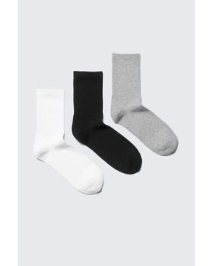 Weekday 3-Pack Sport Socks - White