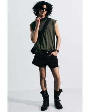 Weekday Gravity Short Mid Rise Loose Denim Shorts - Multicolour