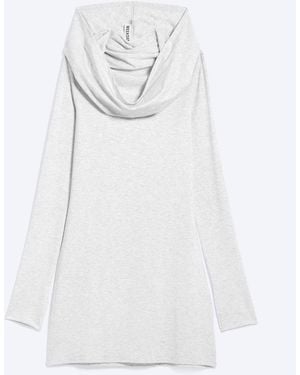 Weekday Hooded Long-Sleeved Mini Dress - White