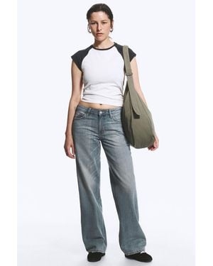 Weekday Ample Low Rise Loose Wide Jeans - Blue