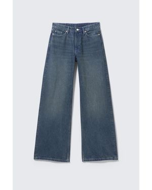 Weekday Paz Mid Rise Loose Wide Leg Jeans - Blue