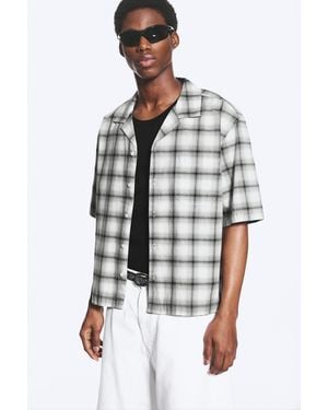 Weekday Cotton Short-Sleeved Buttoned Shirt - White