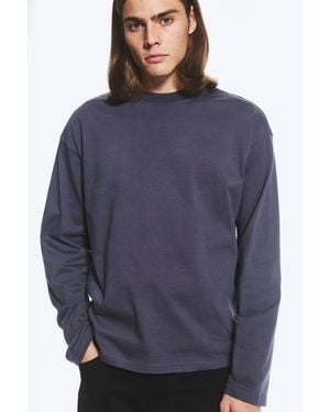 Weekday Loose Boxy Long-Sleeved T-Shirt - Blue