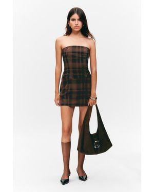 Monki Mini Tube Suiting Dress - Black