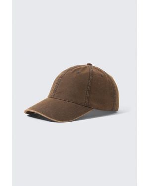 Weekday Basecap Aus Baumwoll-Canvas Im Used-Look - Braun