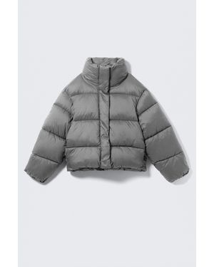 Weekday Short Oversized Puffer Jacket - Grey