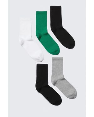 Weekday 5-Pack Sport Socks - Green