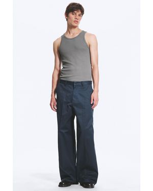 Weekday Emil Loose Fit Chino Trousers - Blue