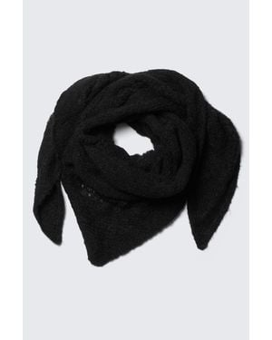 Weekday Distressed Triangle Scarf - Black
