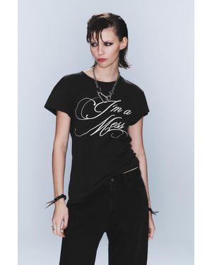 Cheap Monday Cm X Lb Fitted Short-Sleeved T-Shirt - Black