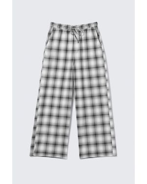 Weekday Relaxed Flannel Pyjama Trousers - Grey