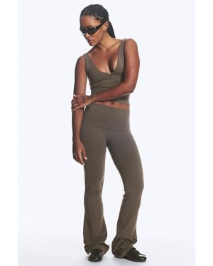 Weekday Folded Waist Flared Yoga Tights - Multicolour