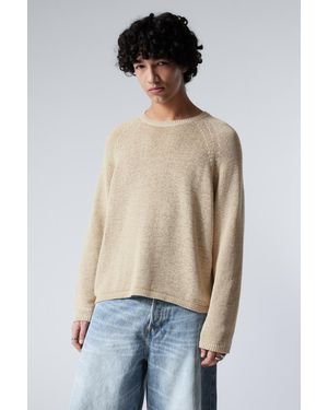 Weekday Relaxed Raglan-Sleeved Knitted Jumper - Natural