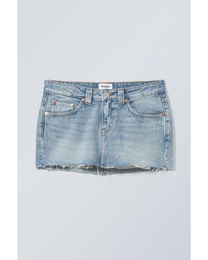 Weekday Ceinture Denim Mini Skirt - Blue