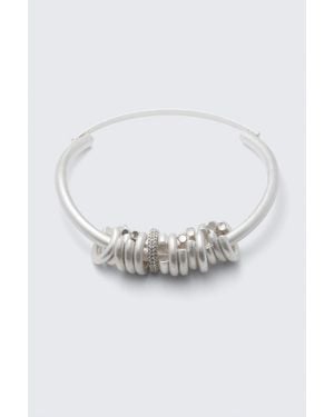 Weekday Versilberte Halskette Mit Mehreren Ringen - Blau