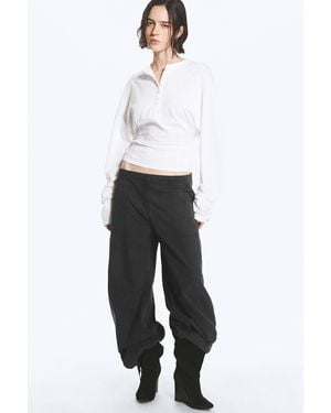 Weekday Drawstring Balloon Trousers - Blue