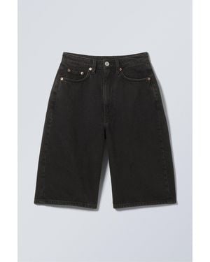 Weekday Curve High Waisted Wide Leg Denim Shorts - Multicolour