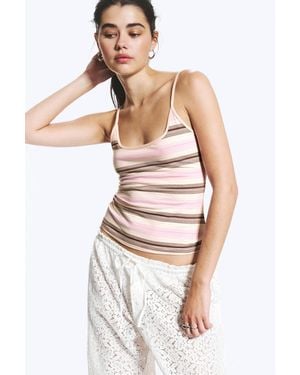 Monki Slim Strap Tank Top - White