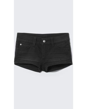Cheap Monday Booty Bei Low Rise Mini Denim Shorts - Black