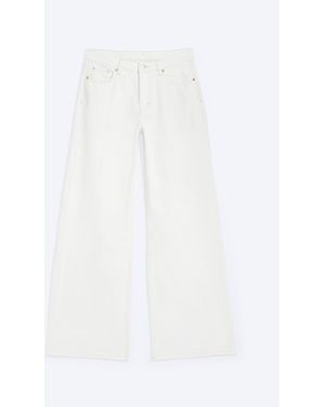 Weekday Paz Mid Rise Wide Jeans - White