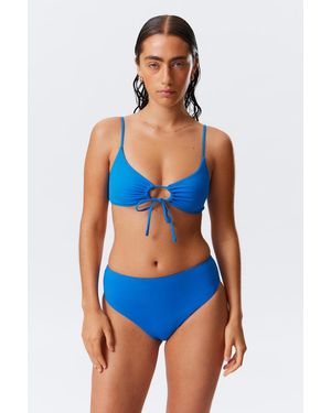 Weekday High Rise Brazilian Bikini Bottoms - Blue