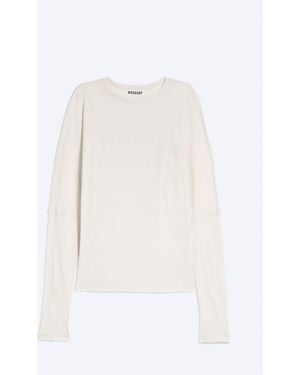Weekday Batwing Long-Sleeved T-Shirt - White