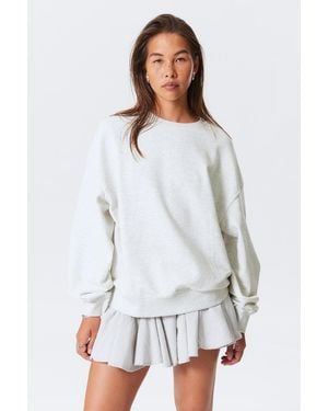Weekday Relaxed Terry Sweatshirt - White