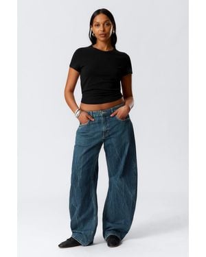 Weekday Abell Mid Rise Regular Cocoon Leg Jeans - Blue